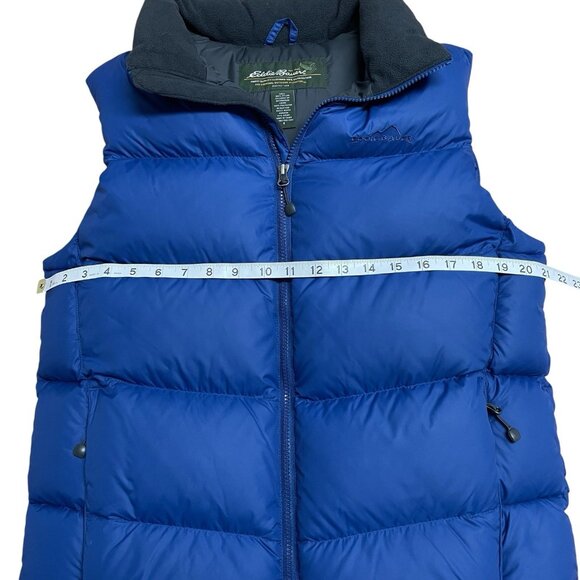 EDDIE BAUER PUFFER VEST PLEATED GOOSE DOWN 700 FILL POWER MENS S BLUE OUTDOORS - Picture 10 of 11
